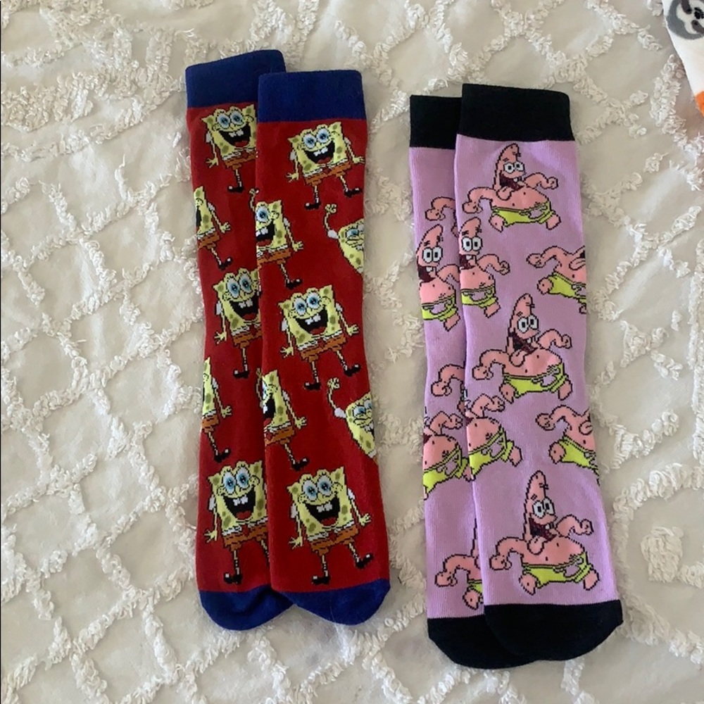 SpongeBob and Patrick long socks